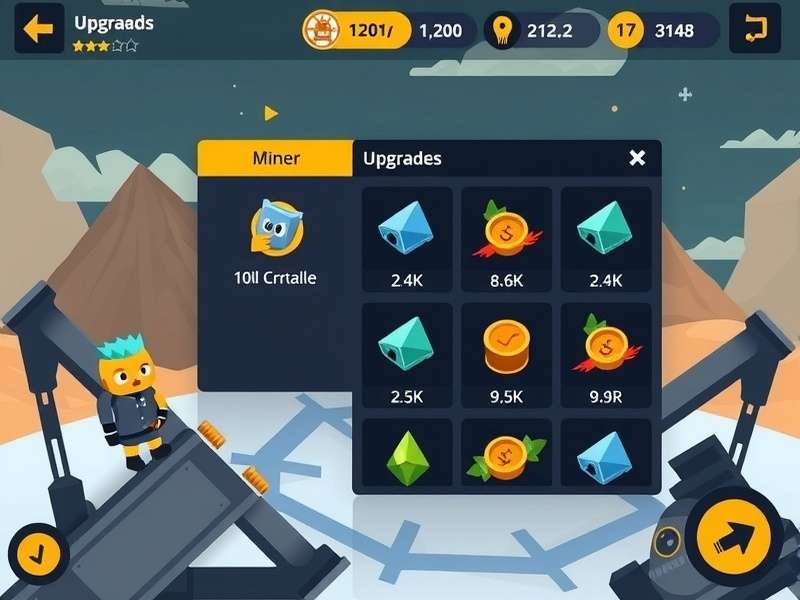 Desi Idle Mining Mogul upgrade and progression system