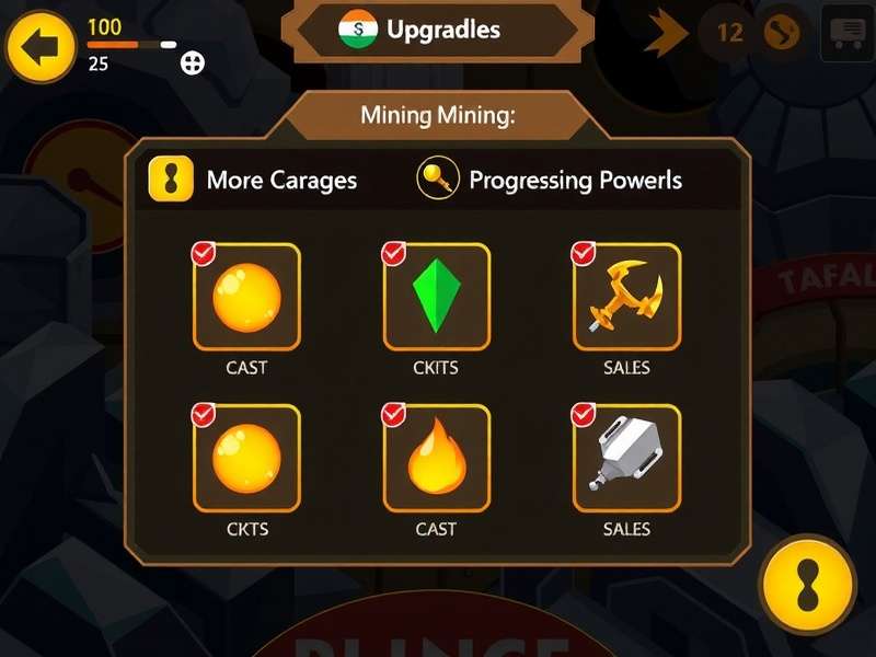 Desi Idle Mining Mogul gameplay screenshot showing mining interface
